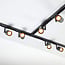 1-phase track system set of 3 metres with Blake spotlights, black