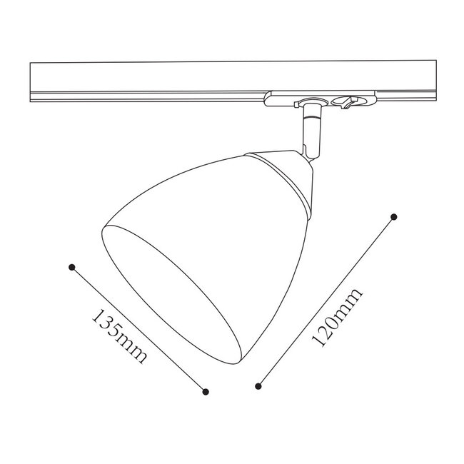 Modern 3-metre single-phase track lighting system with Jenna spotlights - ceiling lights