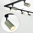 1-phase Track lighting system 3 metres - Romain Black with grey green
