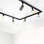 1-phase Track lighting system 3 metres - Romain Black with grey green