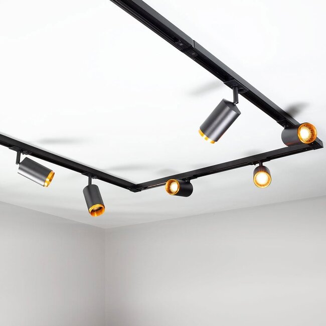 Modern single-phase track system with Jade spotlights