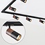 Modern 3-metre single-phase track lighting system with Linn spotlights - voltage track