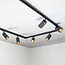 3 metre 1-phase track system set with Juno spotlights, black