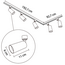 3 metre 1-phase track system set with Juno spotlights, black