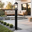 Stainless steel rustic black floor lamp Lucia, 80 cm