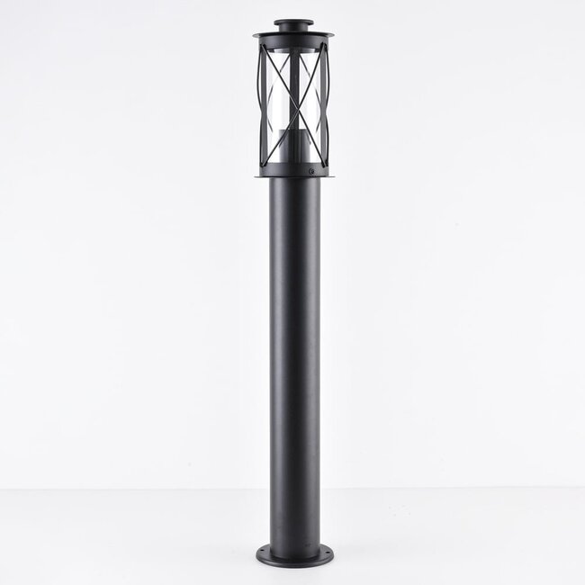Outdoor floor lamp Lucia in black stainless steel - 80 cm