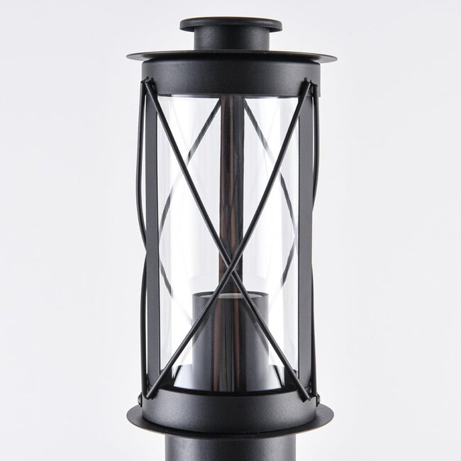 Outdoor floor lamp Lucia in black stainless steel - 80 cm