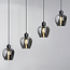 4-light pendant lamp with smoked glass - Sanford