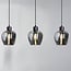 3-light pendant light Vegas with smoked glass