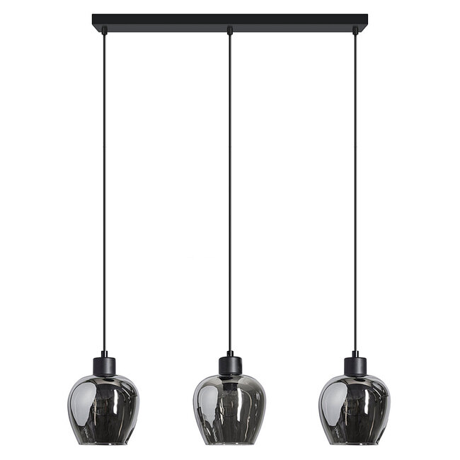 3-light pendant lamp with smoked glass - Vegas