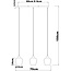 3-light pendant lamp with smoked glass - Vegas