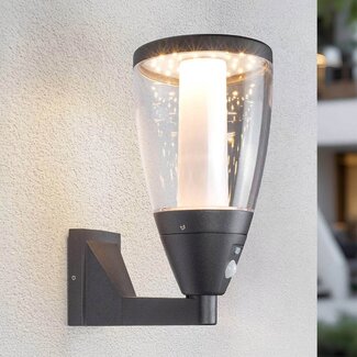 Solar outdoor wall light with sensor Daron