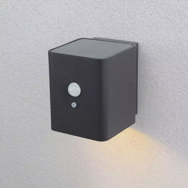 Anzia solar-powered outdoor wall light with sensor