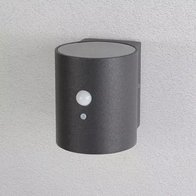 Abriana solar outdoor wall light with sensor