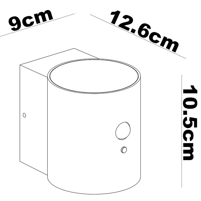 Solar outdoor wall light with sensor Abriana
