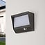 Solar outdoor wall light with sensor Gioia