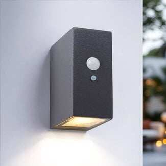 Solar outdoor wall light with sensor Giada