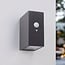 Solar outdoor wall light with sensor Giada