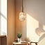 pendant light Sita with elongated ribbed glass