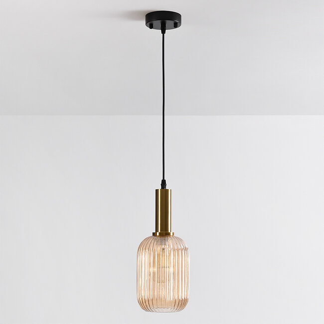 -light pendant lamp Sita - elongated glass