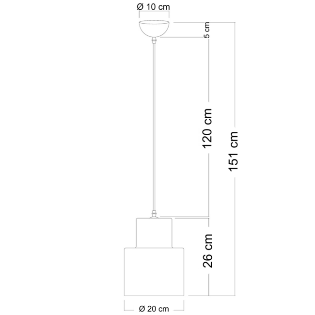 1-light pendant lamp Fonky