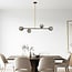4-light designer pendant light Davy with glass globes
