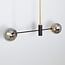 2-light designer pendant light Danley with glass globes