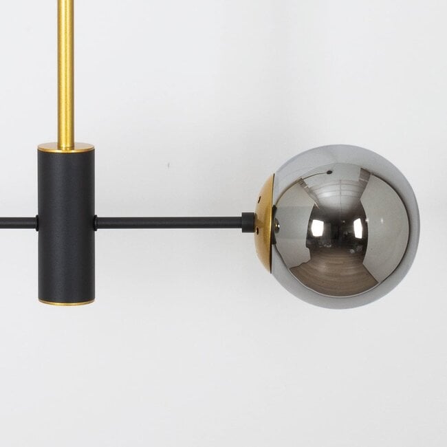 2-light designer pendant light Danley with glass globes