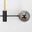 2-light designer pendant light Danley with glass globes