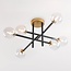 6-light ceiling light Alec with clear glass