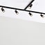 1-phase track spotlight Linn, black with dark wood-effect detail