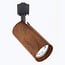 Track spotlight 1-phase Loek, black with walnut wood-effect detail