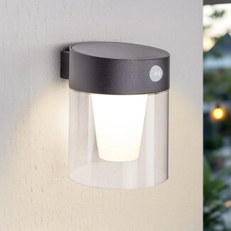 Solar wall light for outdoor use with sensor - Pim