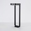 Solar outdoor floor lamp Pelle with sensor - black with integrated LED