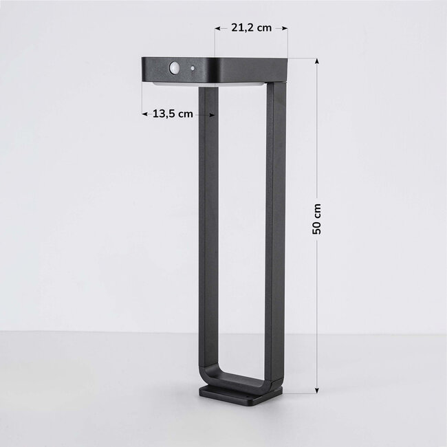 Solar standing outdoor lamp with sensor - Pelle