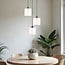 3-light pendant light Kezia with opal glass