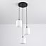 3-light pendant light Kezia with opal glass