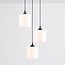 3-light pendant light Kezia with opal glass