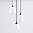 3-light pendant light Kezia with opal glass