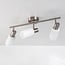 Ceiling lamp Talia 3-light in chrome with white shades