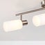 Ceiling lamp Talia 3-light in chrome with white shades