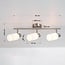 Ceiling lamp Talia 3-light in chrome with white shades