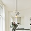 3-light pendant lamp with different coloured glass - Loiza