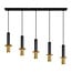 Pendant lamp Tony 5-light in white and gold