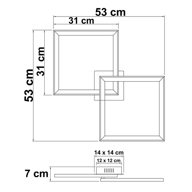 Ceiling light Mare with RGBW function, remote control and memory function