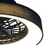 Ceiling fan Mayra with adjustable colour temperature and star effect - black