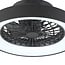 Ceiling fan Mayra with adjustable colour temperature and star effect - black