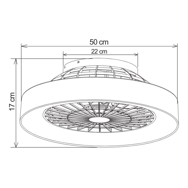 Mayra ceiling fan with adjustable colour temperature and Star effect