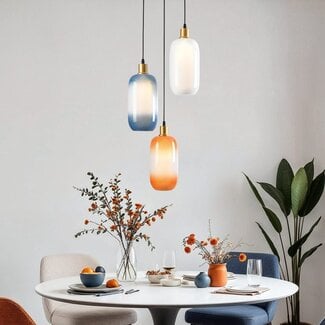 3-light pendant light Anne with opal glass gradient