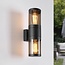 2-light outdoor wall light Rouen - stainless steel